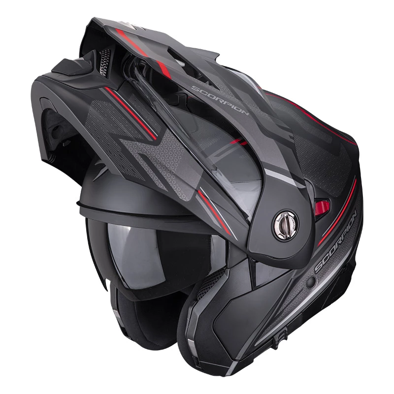 Policarbonato Casco Modulare Scorpion Adx-2 Carrera Nero Rosso 3 Policarbonato Casco Modulare Scorpion Adx-2 Carrera Nero Rosso