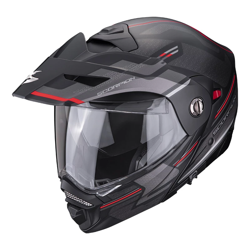 Policarbonato Casco Modulare Scorpion Adx-2 Carrera Nero Rosso 4 Policarbonato Casco Modulare Scorpion Adx-2 Carrera Nero Rosso - immagine 2