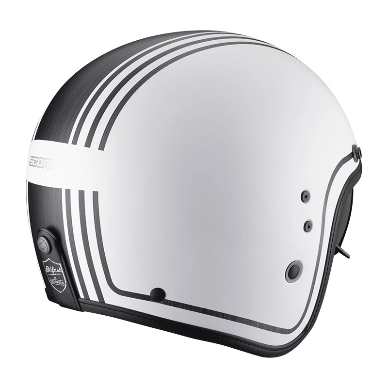 Custom Casco Scorpion Belfast Evo Retrol Bianco Argento 5 Custom Casco Scorpion Belfast Evo Retrol Bianco Argento - immagine 3