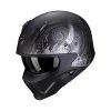 Mentoniera Removibile Casco Scorpion Covert X Tattoo Nero Opaco Argento -Negozio al dettaglio Scorpions scorpion covertx tattoo argento