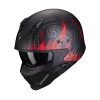 Mentoniera Removibile Casco Scorpion Covert X Tattoo Nero Opaco Rosso -Negozio al dettaglio Scorpions scorpion covertx tattoo rosso
