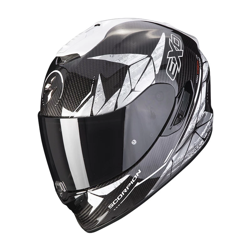 Fibra Casco Scorpion Exo-1400 Carbon Air Aranea Bianco 3 Fibra Casco Scorpion Exo-1400 Carbon Air Aranea Bianco