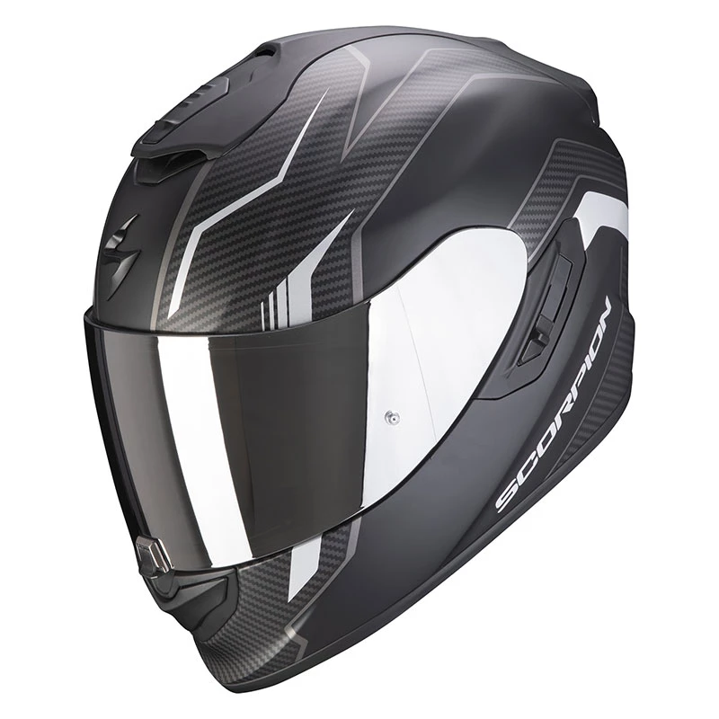 Fibra Casco Scorpion Exo 1400 Air Fortuna Nero Argento 3 Fibra Casco Scorpion Exo 1400 Air Fortuna Nero Argento