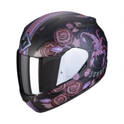 Policarbonato Casco Scorpion Exo 390 Chica 2 Nero Opaco Rosa