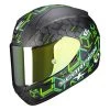 Policarbonato Casco Scorpion Exo 390 Cube Nero Verde