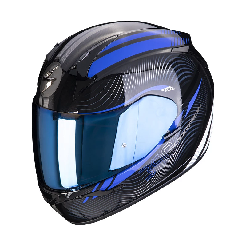 Policarbonato Casco Scorpion Exo 390 Sting Nero Blu 3 Policarbonato Casco Scorpion Exo 390 Sting Nero Blu