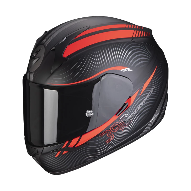 Policarbonato Casco Scorpion Exo 390 Sting Nero Opaco Rosso 3 Policarbonato Casco Scorpion Exo 390 Sting Nero Opaco Rosso