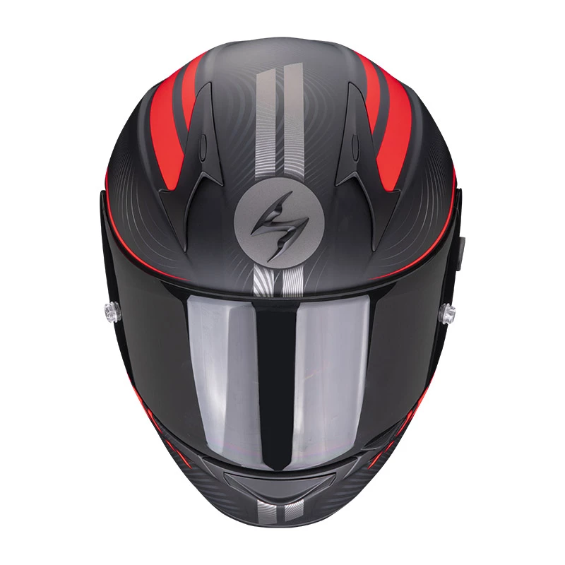 Policarbonato Casco Scorpion Exo 390 Sting Nero Opaco Rosso 4 Policarbonato Casco Scorpion Exo 390 Sting Nero Opaco Rosso - immagine 2