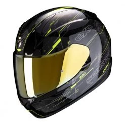 Policarbonato Casco Scorpion Exo 390 Beat Giallo Nero