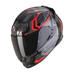 Policarbonato Casco Scorpion Exo 491 Spin Nero Rosso