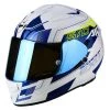 Policarbonato Scorpion Exo-510 Air Galva Bianco Blu -Negozio al dettaglio Scorpions scorpion exo510 galva blu