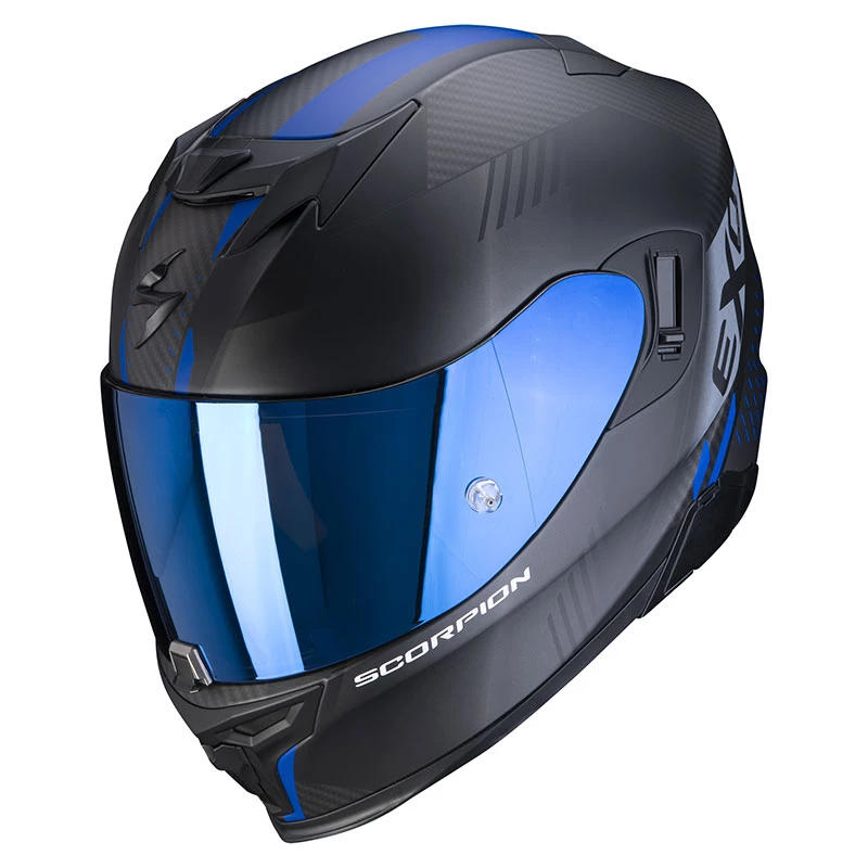 Policarbonato Casco Scorpion Exo 520 Air Laten Nero Blu 3 Policarbonato Casco Scorpion Exo 520 Air Laten Nero Blu