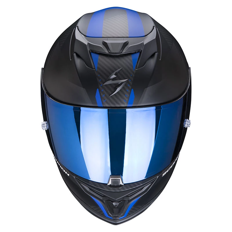 Policarbonato Casco Scorpion Exo 520 Air Laten Nero Blu 4 Policarbonato Casco Scorpion Exo 520 Air Laten Nero Blu - immagine 2