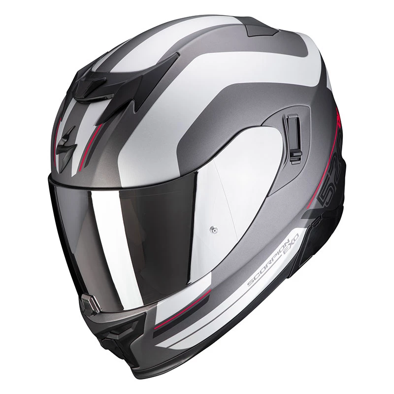 Policarbonato Casco Scorpion Exo 520 Air Lemans Argento Rosso 3 Policarbonato Casco Scorpion Exo 520 Air Lemans Argento Rosso