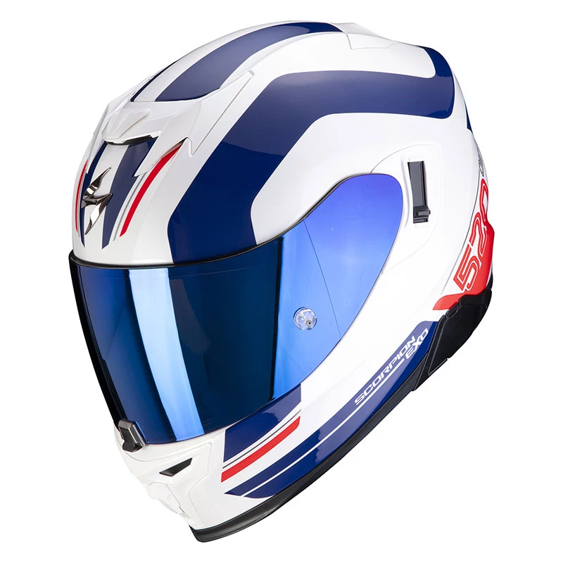 Policarbonato Casco Scorpion Exo 520 Air Lemans Bianco Blu 3 Policarbonato Casco Scorpion Exo 520 Air Lemans Bianco Blu