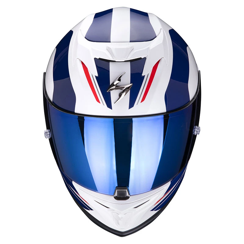 Policarbonato Casco Scorpion Exo 520 Air Lemans Bianco Blu 4 Policarbonato Casco Scorpion Exo 520 Air Lemans Bianco Blu - immagine 2