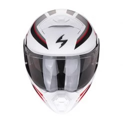 Policarbonato Casco Modulare Scorpion Exo 930 Navig Bianco Rosso -Negozio al dettaglio Scorpions scorpion exo930 navig biancorosso 2