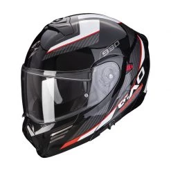 Policarbonato Casco Modulare Scorpion Exo 930 Navig Nero Rosso