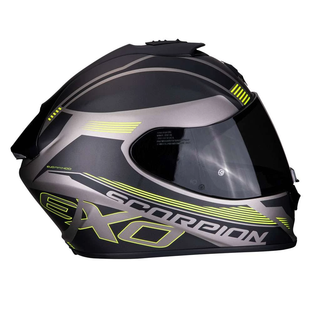 Fibra Casco Integrale Scorpion Exo 1400 Air Free Giallo Opaco 4 Fibra Casco Integrale Scorpion Exo 1400 Air Free Giallo Opaco - immagine 2