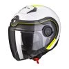 Policarbonato Casco Scorpion Exo City Roll Bianco Giallo Fluo -Negozio al dettaglio Scorpions scorpion exocity roll giallo