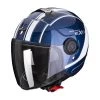 Policarbonato Casco Scorpion Exo City Scoot Blu Bianco -Negozio al dettaglio Scorpions scorpion exocity scoot blu