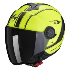 Policarbonato Casco Scorpion Exo City Scoot Giallo Nero