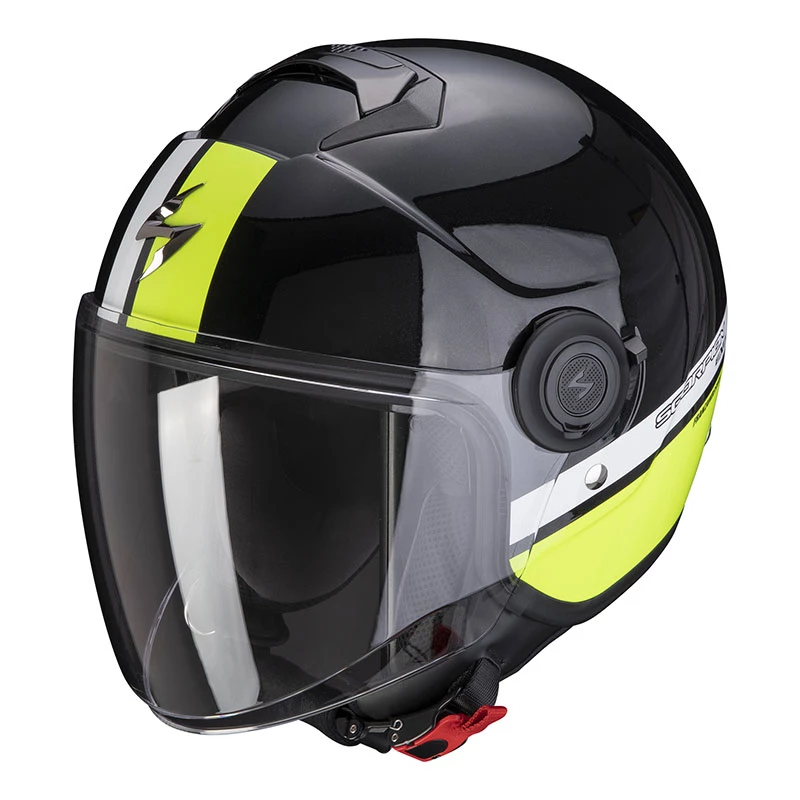 Policarbonato Casco Scorpion Exo City Strada Nero Bianco Giallo 3 Policarbonato Casco Scorpion Exo City Strada Nero Bianco Giallo