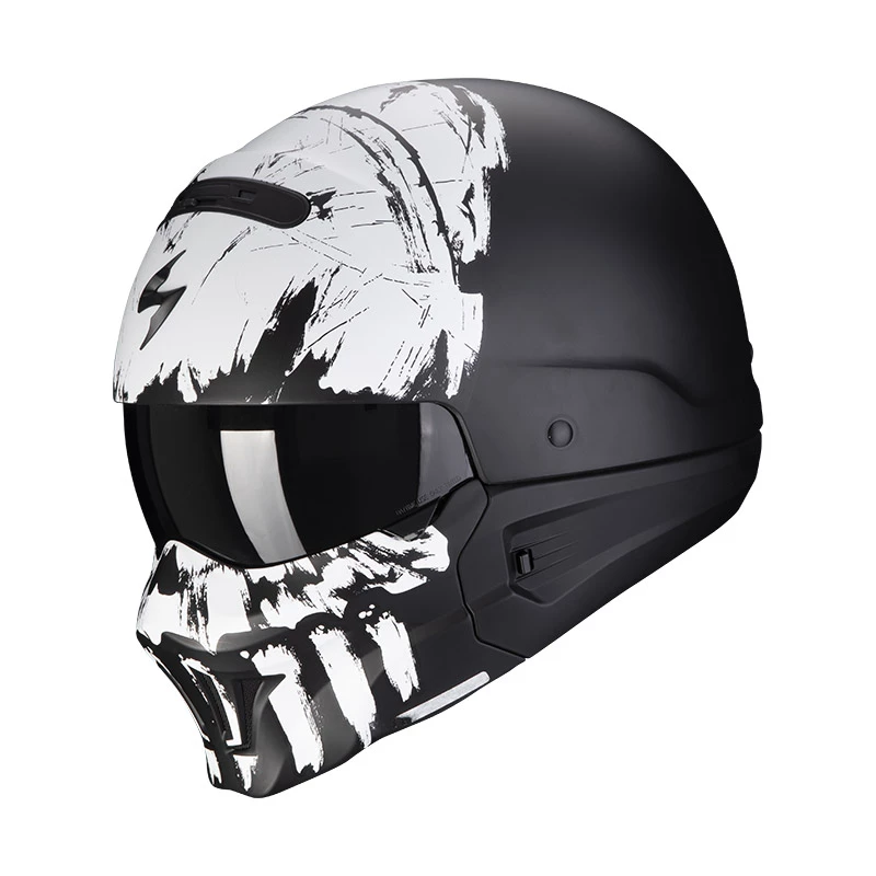 Mentoniera Removibile Casco Scorpion Exo Combat Evo Marauder Nero Bianco 3 Mentoniera Removibile Casco Scorpion Exo Combat Evo Marauder Nero Bianco