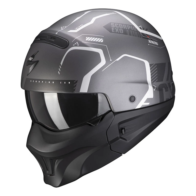 Mentoniera Removibile Casco Scorpion Exo Combat Evo Ram Grigio Argento 3 Mentoniera Removibile Casco Scorpion Exo Combat Evo Ram Grigio Argento