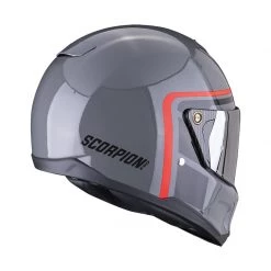 Fibra Casco Scorpion Exo Hx1 Nostalgia Grigio Nero Rosso -Negozio al dettaglio Scorpions scorpion exohx1 nostalgia grigio 3