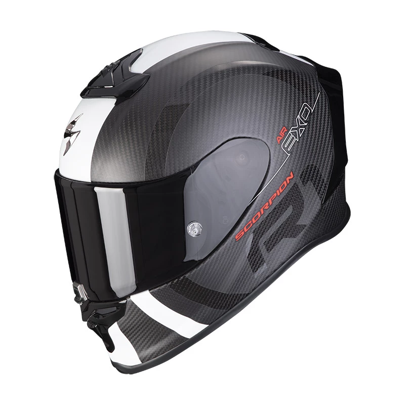 Fibra Casco Scorpion Exo R1 Carbon Air Mg Nero Bianco 3 Fibra Casco Scorpion Exo R1 Carbon Air Mg Nero Bianco