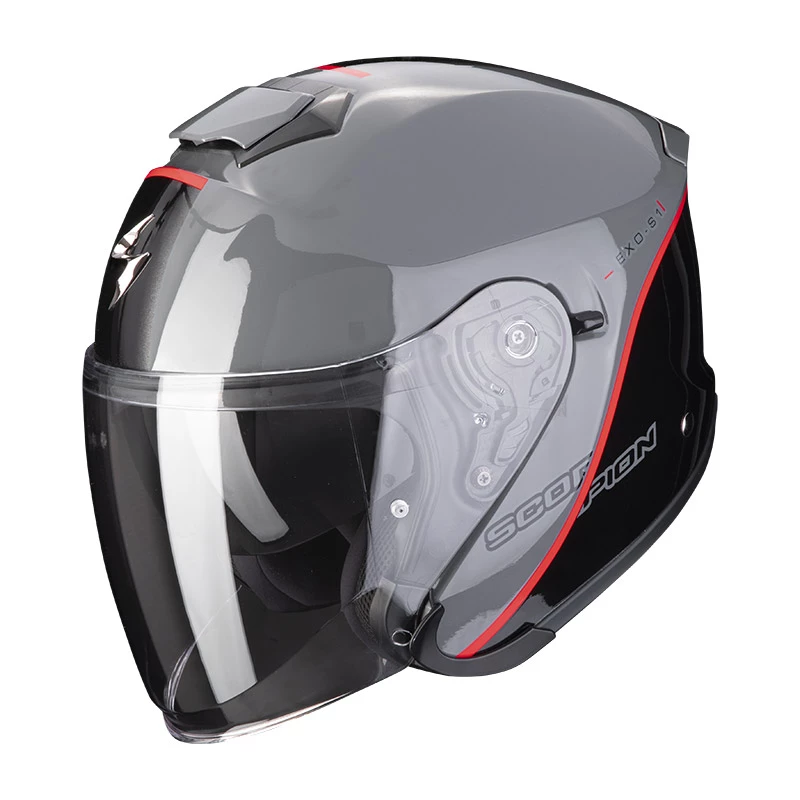 Fibra Casco Scorpion Exo S1 Essence Grigio Nero Rosso 3 Fibra Casco Scorpion Exo S1 Essence Grigio Nero Rosso