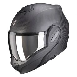 Fibra Casco Modulare Scorpion Exo Tech Carbon Nero Opaco
