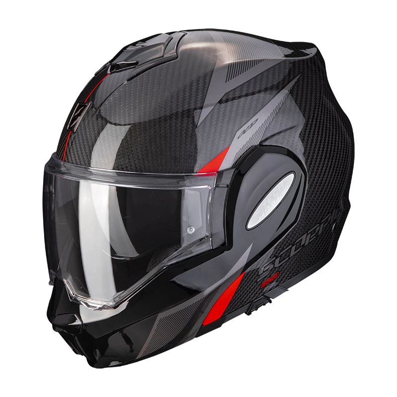 Fibra Casco Modulare Scorpion Exo Tech Carbon Top Rosso 3 Fibra Casco Modulare Scorpion Exo Tech Carbon Top Rosso