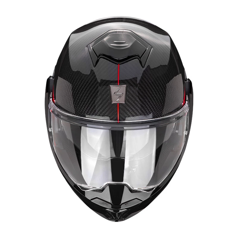 Fibra Casco Modulare Scorpion Exo Tech Carbon Top Rosso 4 Fibra Casco Modulare Scorpion Exo Tech Carbon Top Rosso - immagine 2