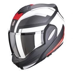 Policarbonato Casco Modulare Scorpion Exo Tech Trap Nero Rosso