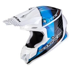 Policarbonato Casco Scorpion Vx-16 Air Gem Bianco Blu