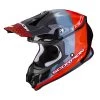 Policarbonato Casco Scorpion Vx-16 Air Gem Nero Rosso