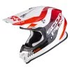 Policarbonato Casco Scorpion Vx-16 Air Soul Bianco Rosso -Negozio al dettaglio Scorpions scorpion vx16air soul biancorosso