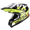 Policarbonato Casco Scorpion Vx-16 Air X Turn Nero Giallo Fluo -Negozio al dettaglio Scorpions scorpion vx16air xturn giallo