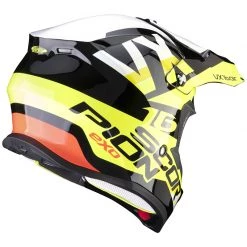 Policarbonato Casco Scorpion Vx-16 Air X Turn Nero Giallo Fluo -Negozio al dettaglio Scorpions scorpion vx16air xturn giallo 3