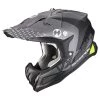 Fibra Casco Scorpion Vx-22 Air Ares Nero Opaco Argento