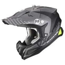 Fibra Casco Scorpion Vx-22 Air Ares Nero Opaco Argento