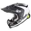 Fibra Casco Scorpion Vx-22 Air Ares Bianco Nero Giallo