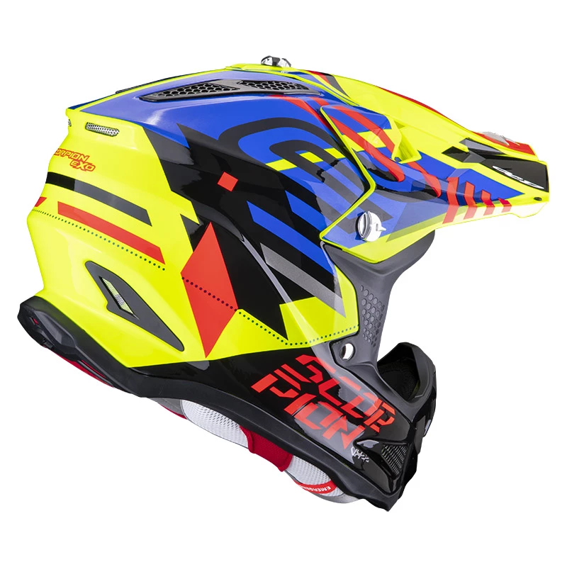 Fibra Casco Scorpion Vx-22 Air Neox Giallo Blu Rosso 5 Fibra Casco Scorpion Vx-22 Air Neox Giallo Blu Rosso - immagine 3