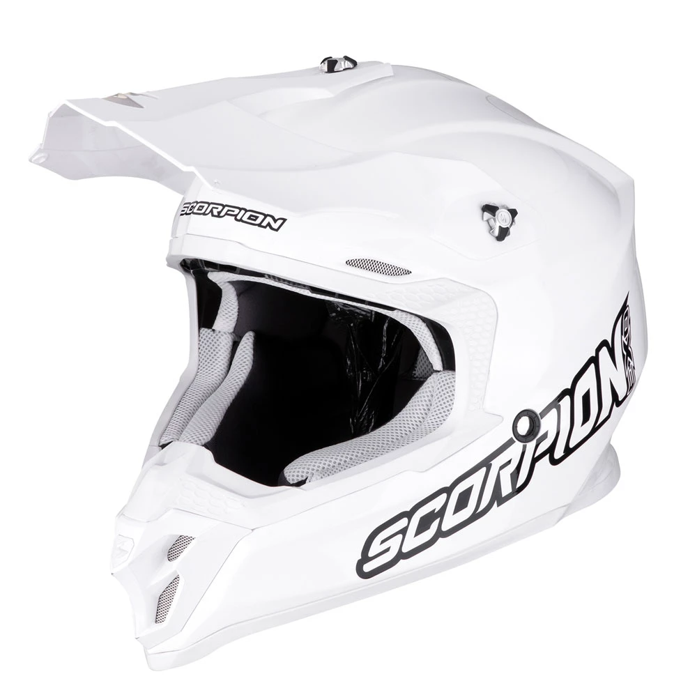 Policarbonato Casco Off Road Scorpion Vx-16 Air Solid Bianco 3 Policarbonato Casco Off Road Scorpion Vx-16 Air Solid Bianco