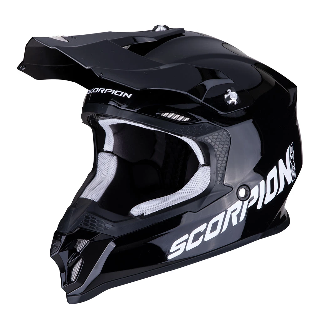 Policarbonato Casco Off Road Scorpion Vx-16 Air Solid Nero 3 Policarbonato Casco Off Road Scorpion Vx-16 Air Solid Nero